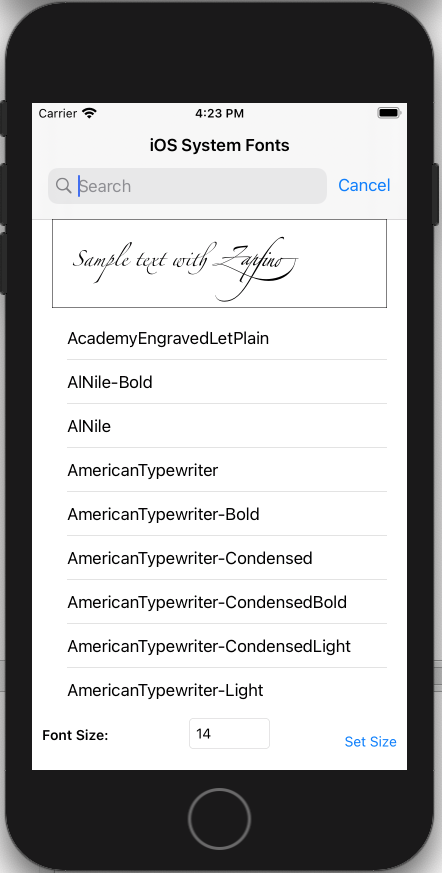 ios text styles