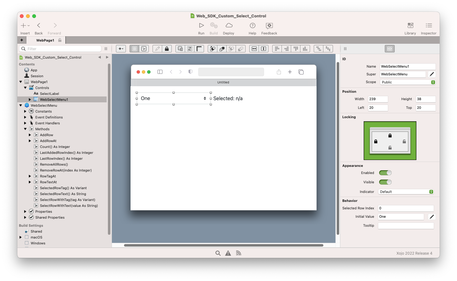 New Web SDK Examples in 2022r4 – Xojo Programming Blog